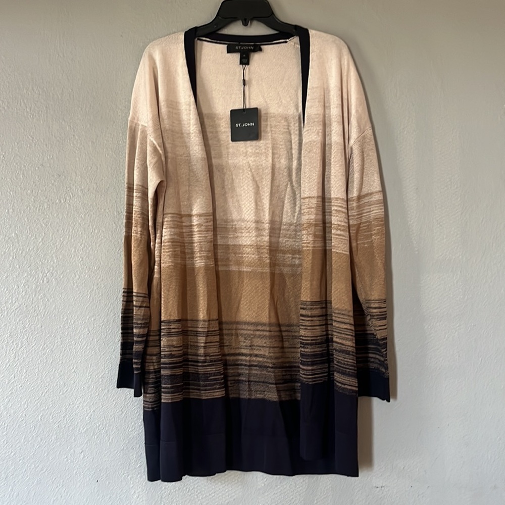 St. John Open Long Cardigan size XL